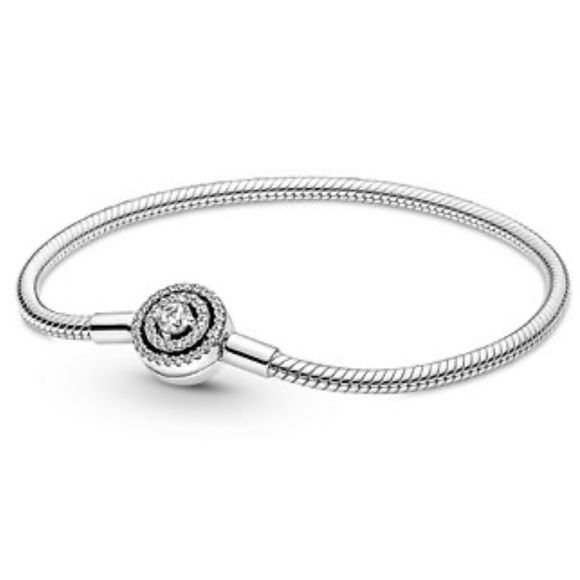 Pandora Moments Cubic Zirconia Halo Bracelet, 6.75” Length - Picture 10 of 10